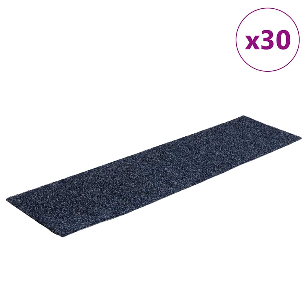 trappemåtter selvklæbende 30 stk. 76x20 cm gråblå rektangulære