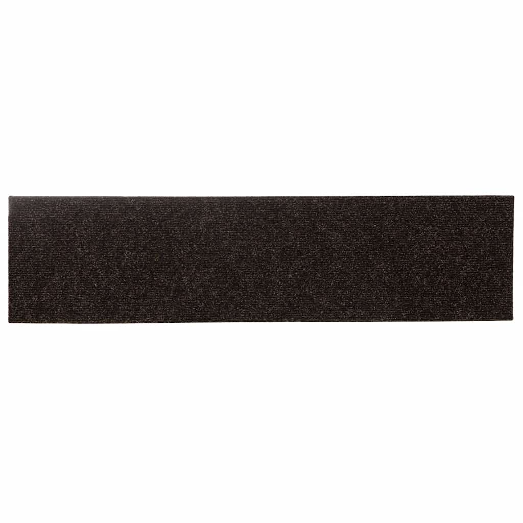 trappemåtter selvklæbende 30 stk. 76x20 cm mørkebrune rektangulære