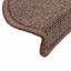 trappemåtter 30 stk. 56x17x3 cm kaffebrune halvrund