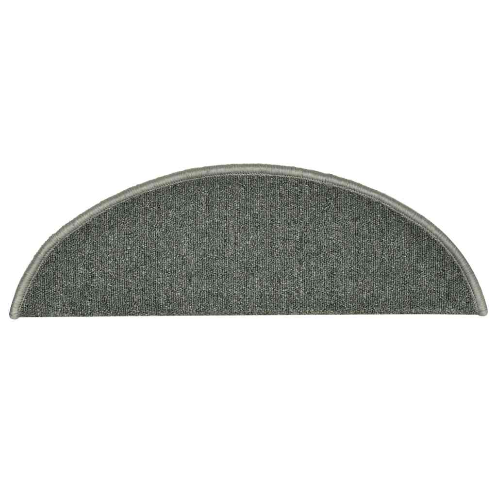 trappemåtter 30 stk. 56x17x3 cm mørkegrønne halvrunde