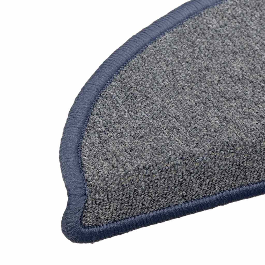 trappemåtter 30 stk. 56x17x3 cm lysegrå og blå halvrunde