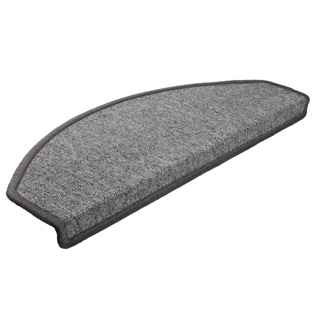 trappemåtter 30 stk. 65 x 24 x 4 cm mørkegrå halvrunde store