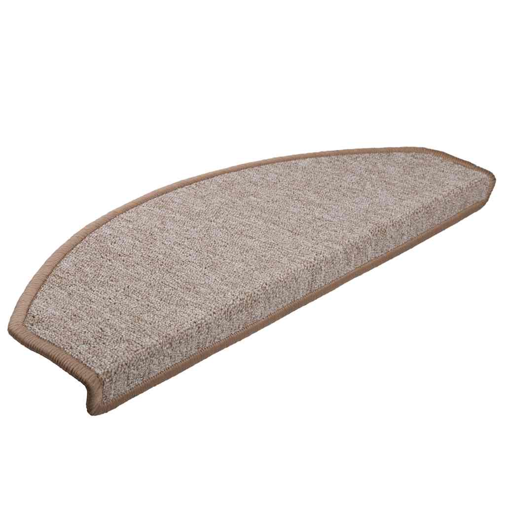 trappemåtter 30 stk. 65 x 24 x 4 cm lysebrune halvrunde store