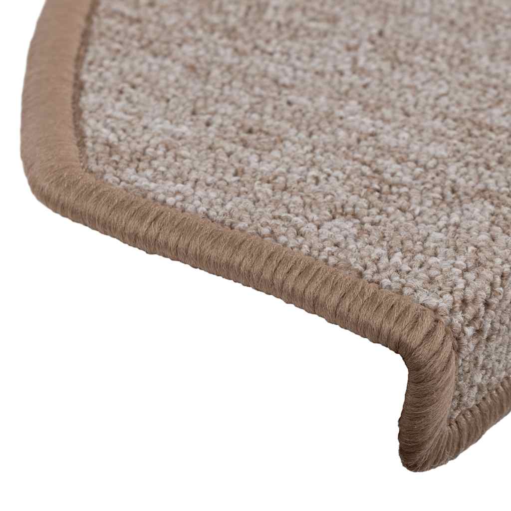 trappemåtter 30 stk. 65 x 24 x 4 cm lysebrune halvrunde store