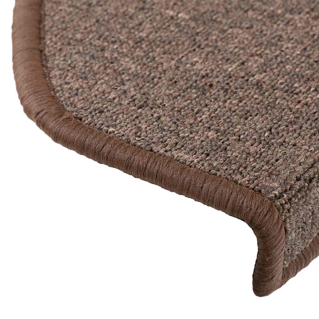 trappemåtter 30 stk. 65 x 24 x 4 cm kaffebrune halvrund store