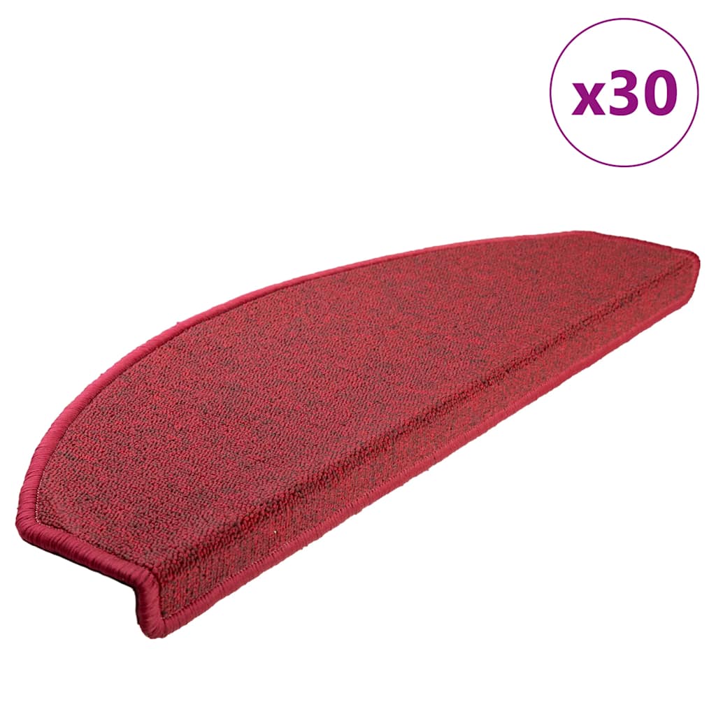 trappemåtter 30 stk. 65 x 24 x 4 cm rød halvrund store