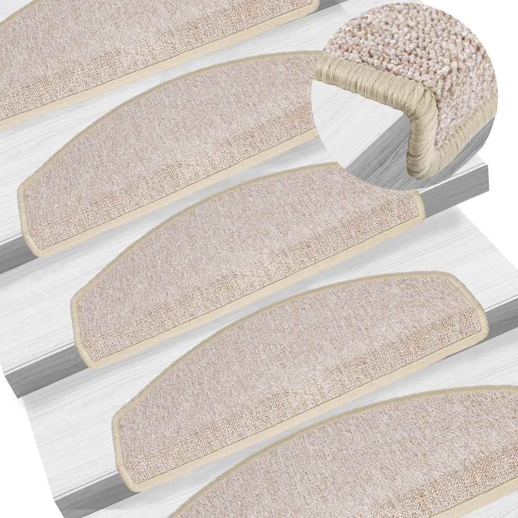 trappemåtter 30 stk. 65 x 24 x 4 cm taupe halvrund store