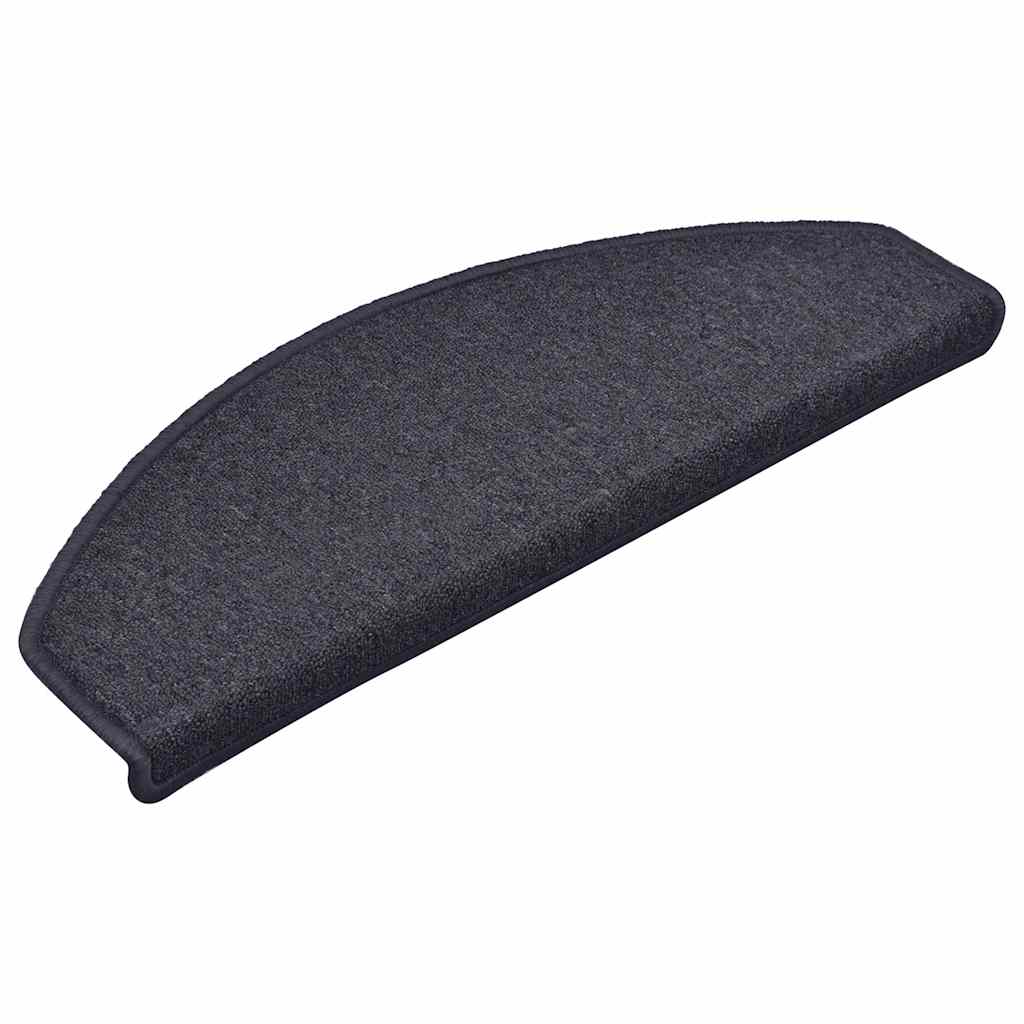 trappemåtter 30 stk. 65 x 24 x 4 cm mørkegrå og blå halvrunde store