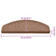 trappemåtter 30 stk. 65x24x4 cm brune halvrund store