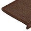 trappemåtter 30 stk. 65 x 21 x 4 cm kaffebrune rektangulære kanter