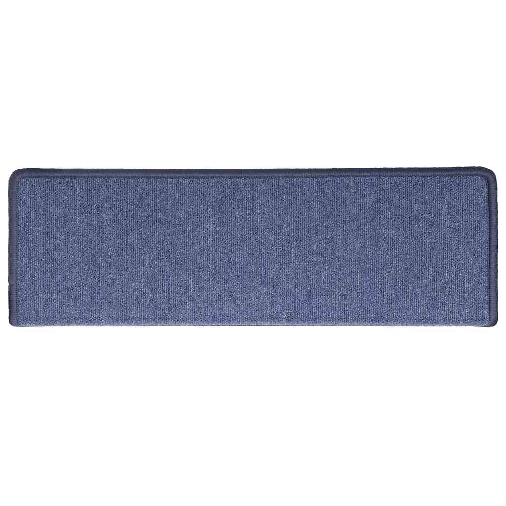 trappemåtter 30 stk. 65x21x4 cm blå rektangulær kant