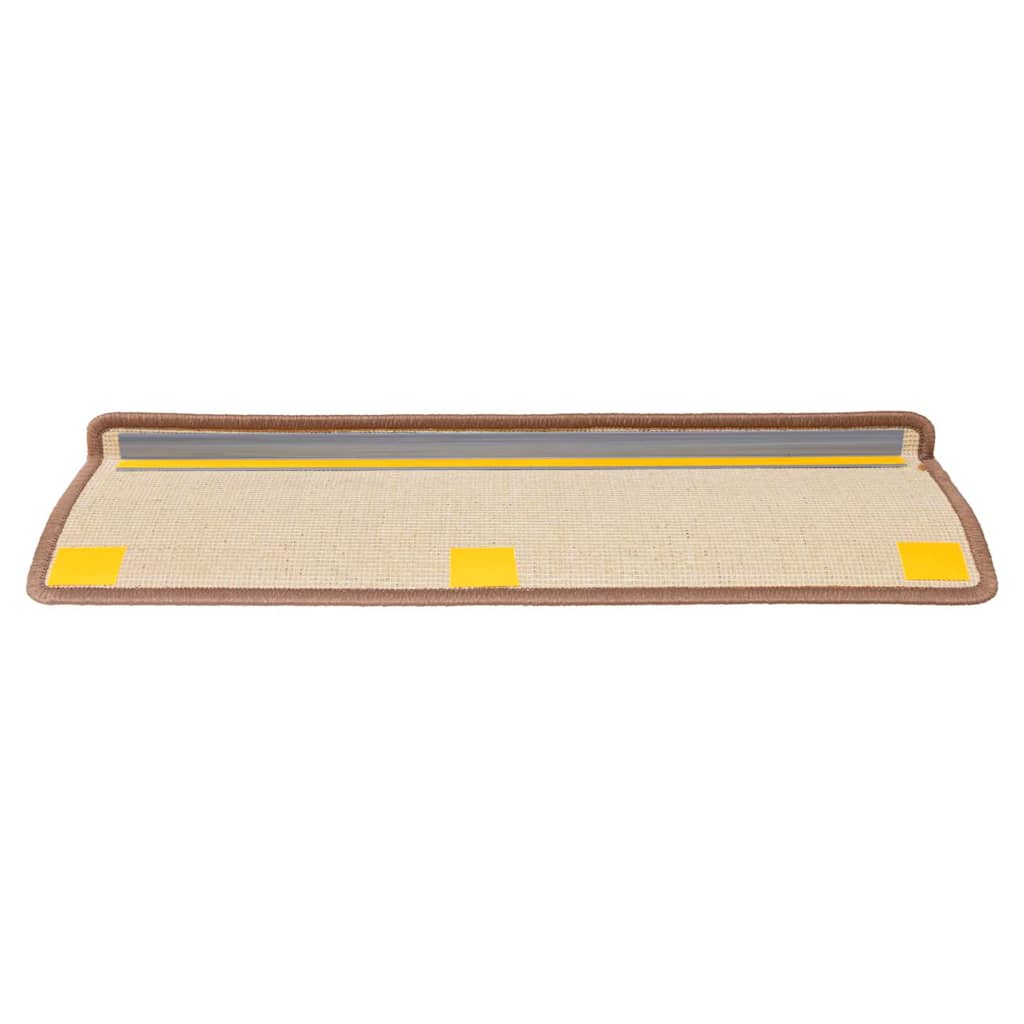 trappemåtter 30 stk. 65x21x4 cm brune rektangulære kanter