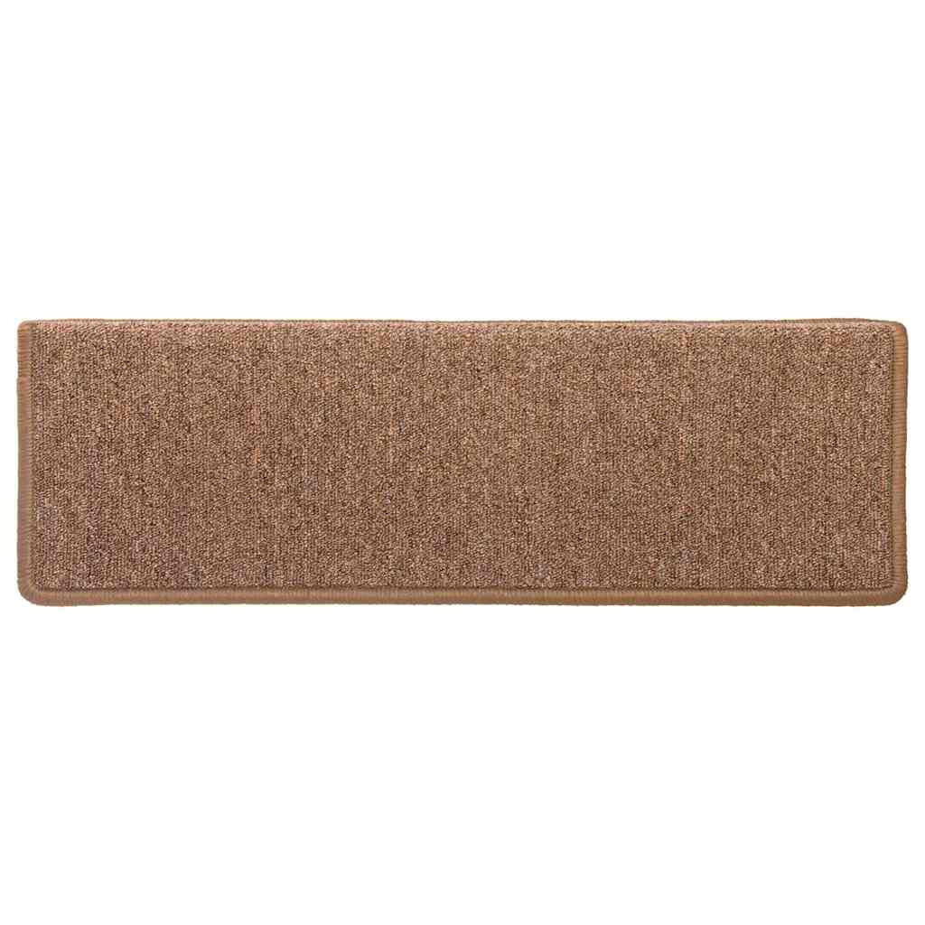 trappemåtter 30 stk. 65x21x4 cm brune rektangulære kanter