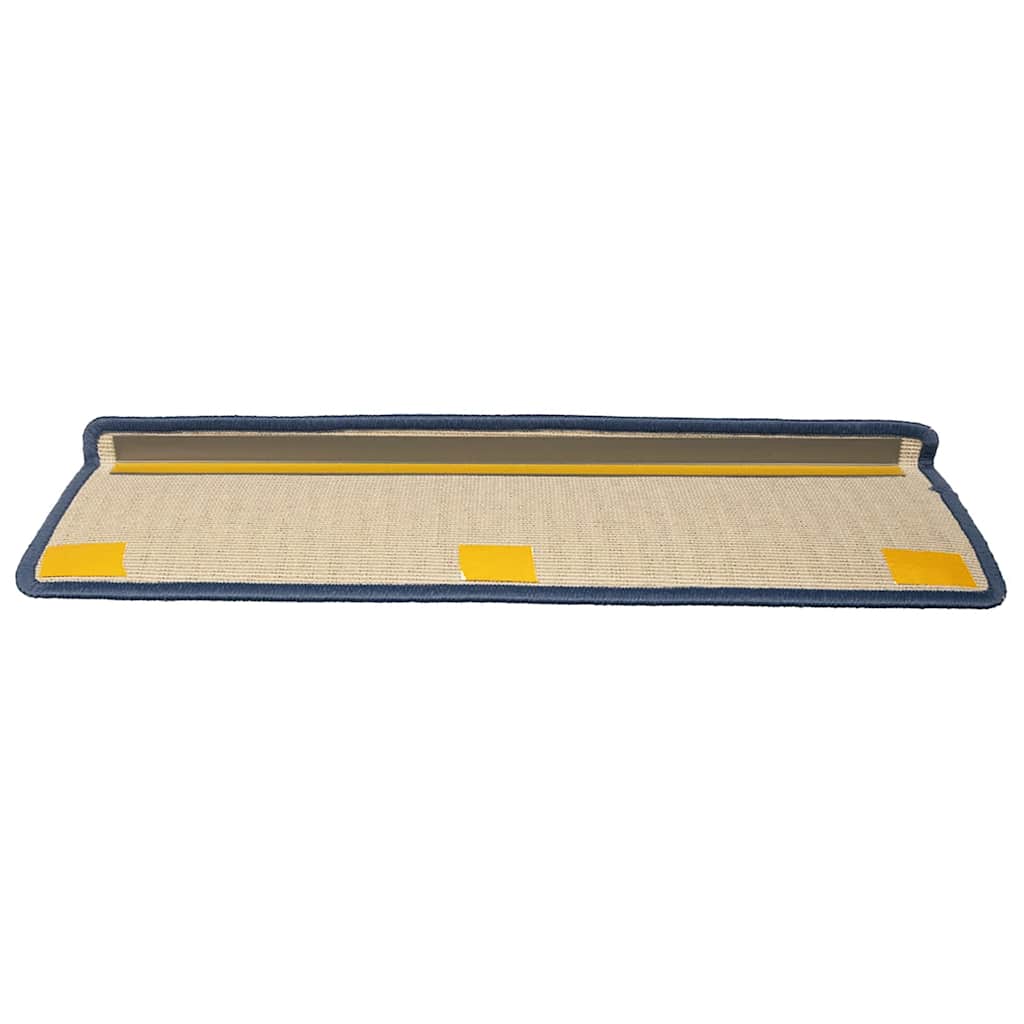 trappemåtter 30 stk. 65 x 21 x 4 cm lysegrå og blå rektangulær kant