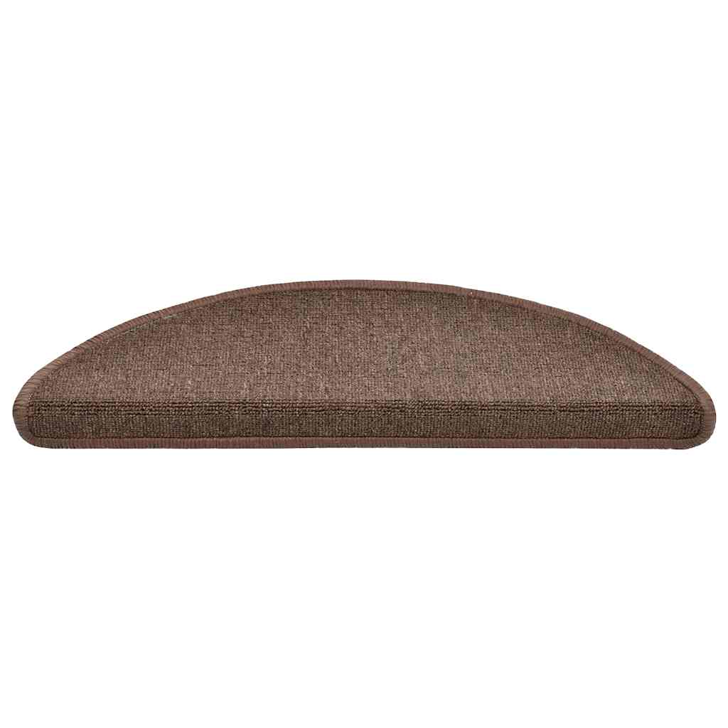 trappemåtter 20 stk. 56x17x3 cm kaffebrune halvrund