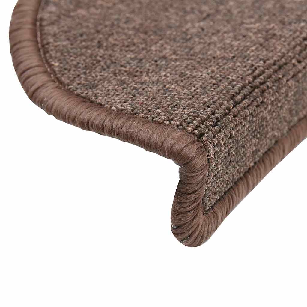 trappemåtter 20 stk. 56x17x3 cm kaffebrune halvrund