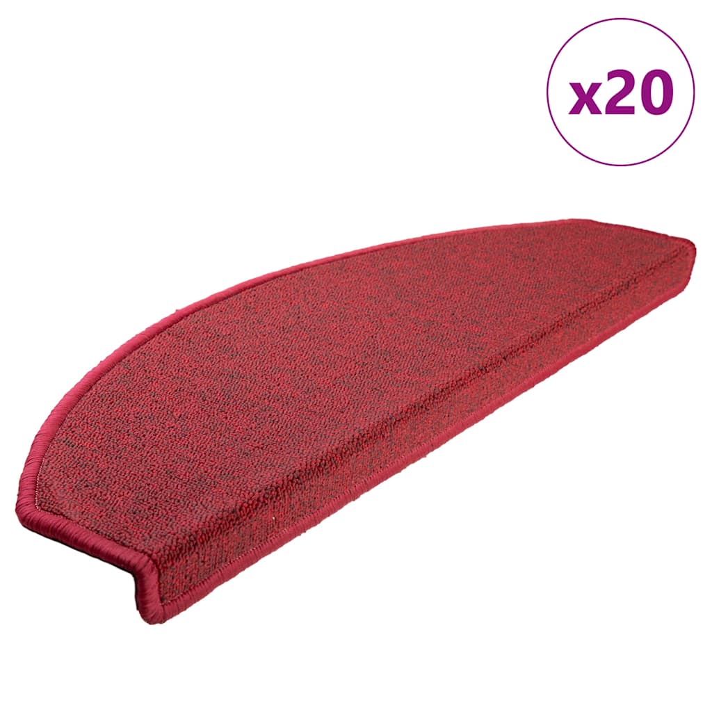 trappemåtter 20 stk. 65 x 24 x 4 cm rød halvrund store
