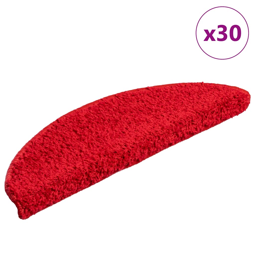 trappemåtter 30 stk. 56x17x3 cm røde halvrunde