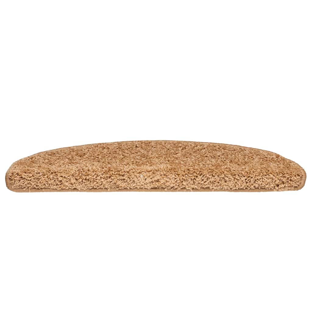 trappemåtter 30 stk. 65x21x4 cm beige halvrunde store