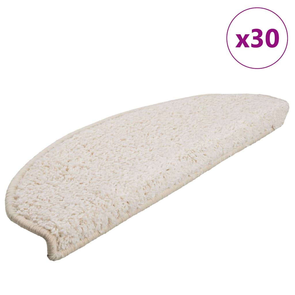 trappemåtter 30 stk. 65x21x4 cm hvide halvrunde store