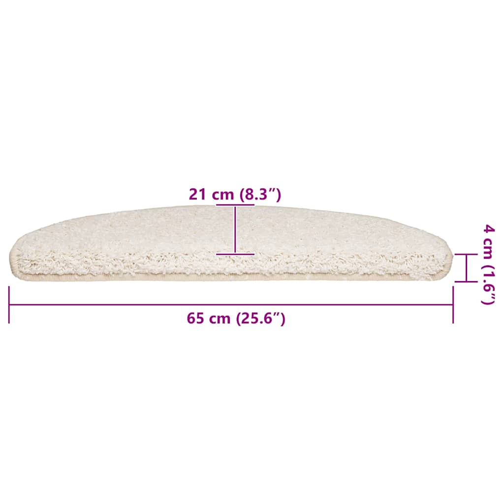 trappemåtter 30 stk. 65x21x4 cm hvide halvrunde store
