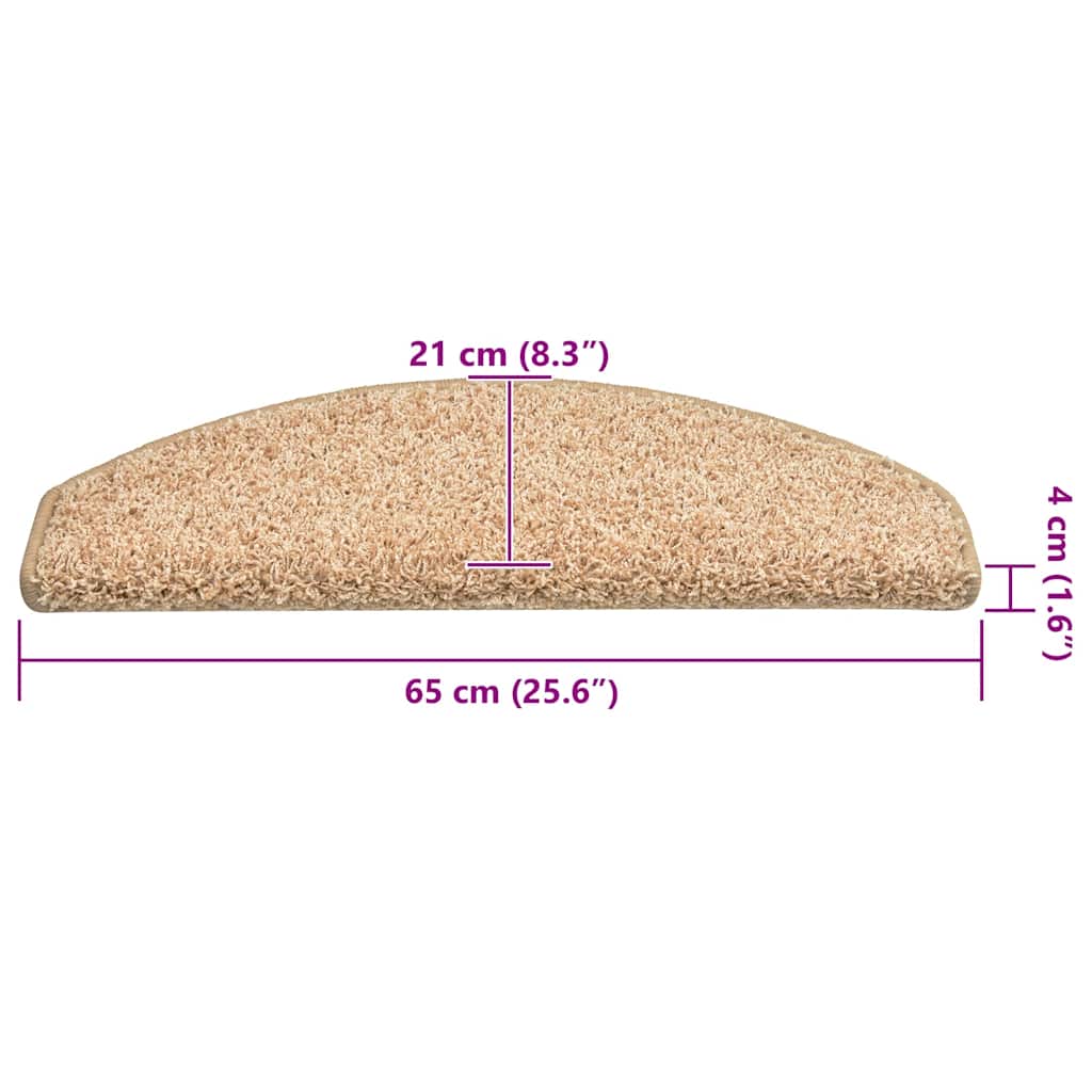 trappemåtter 30 stk. 65x21x4 cm guld halvrund store
