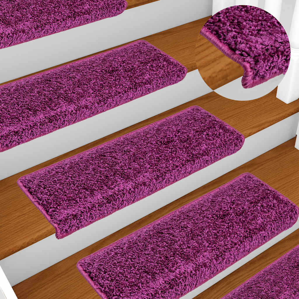 trappemåtter 30 stk. 65x21x4 cm violet rektangulær kant