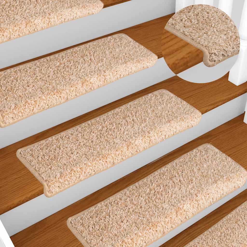 trappemåtter 30 stk. 65x21x4 cm guld rektangulær kant
