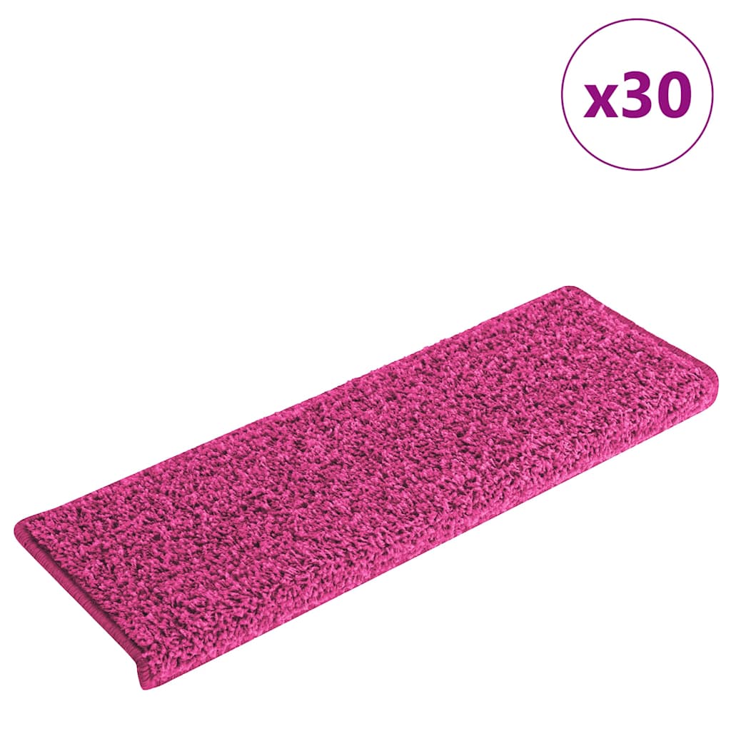 trappemåtter 30 stk. 65x21x4 cm lyserød rektangulær kant