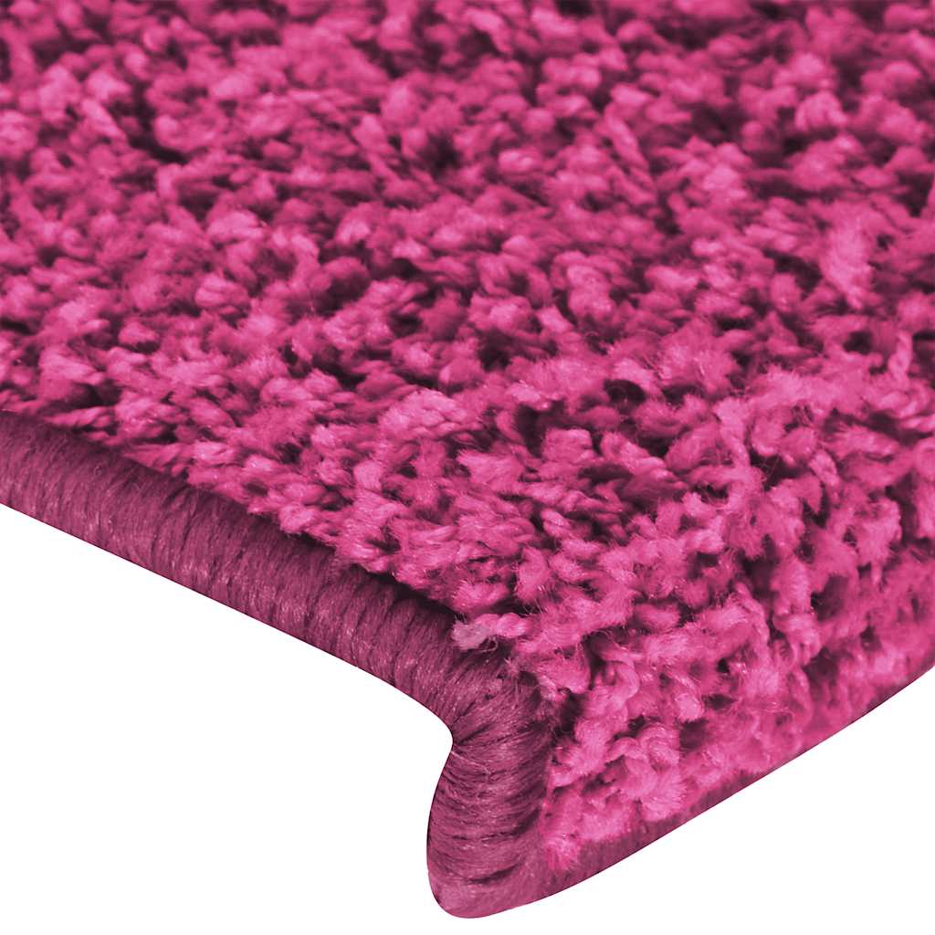 trappemåtter 30 stk. 65x21x4 cm lyserød rektangulær kant