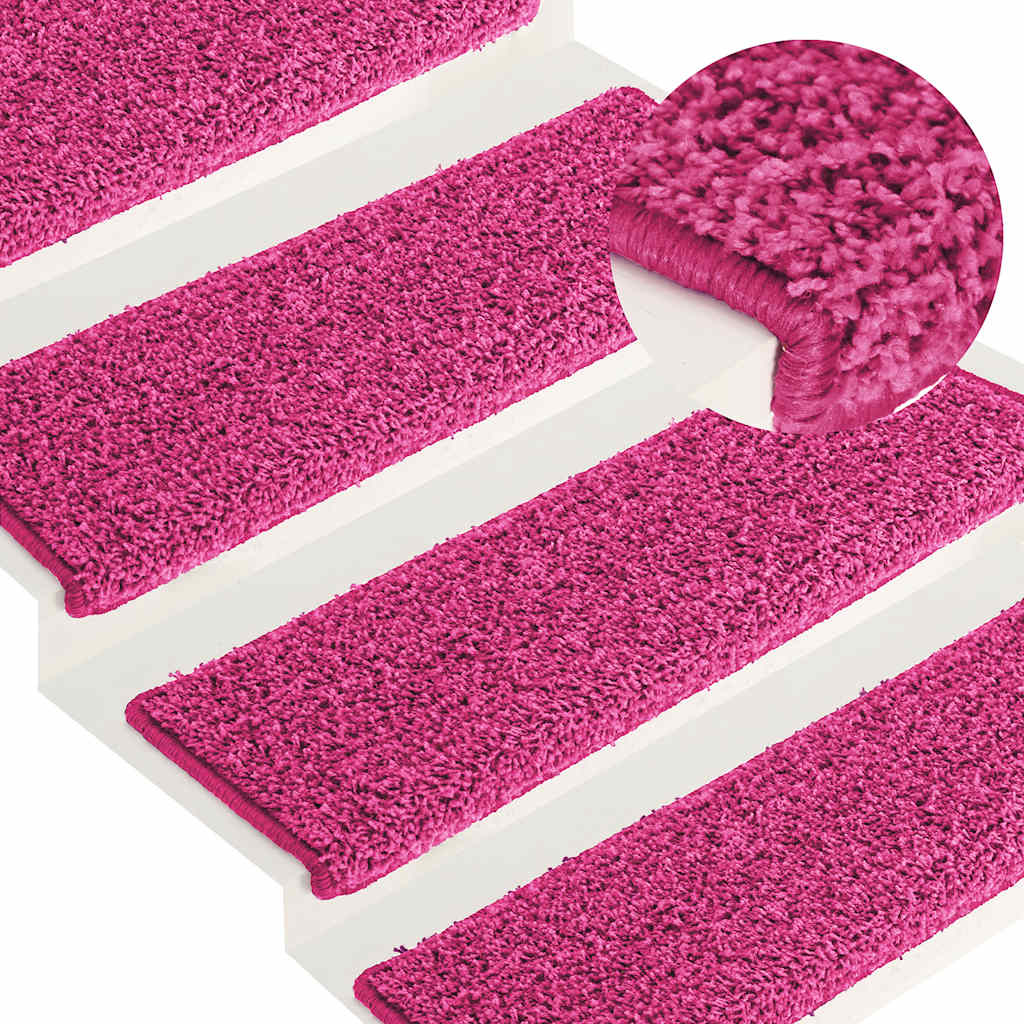trappemåtter 30 stk. 65x21x4 cm lyserød rektangulær kant