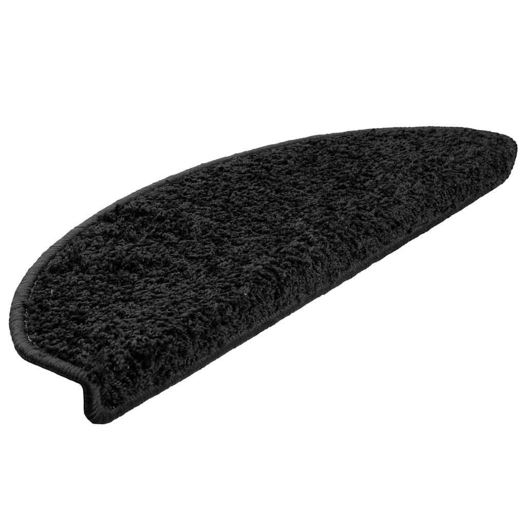 trappemåtter 20 stk. 65x21x4 cm sorte halvrunde store