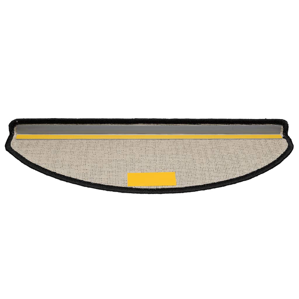 trappemåtter 20 stk. 65x21x4 cm sorte halvrunde store