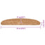 trappemåtter 20 stk. 65x21x4 cm beige halvrunde store