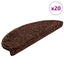 trappemåtter 20 stk. 65x21x4 cm brune halvrund store