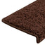 trappemåtter 20 stk. 65x21x4 cm brune rektangulære kanter