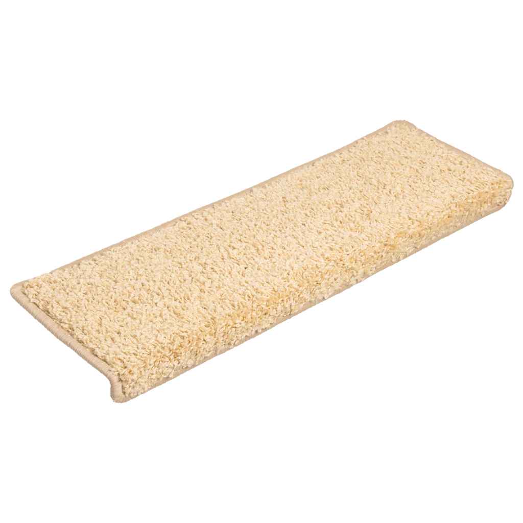 trappemåtter 20 stk. 65x21x4 cm cremefarvede rektangulære kanter