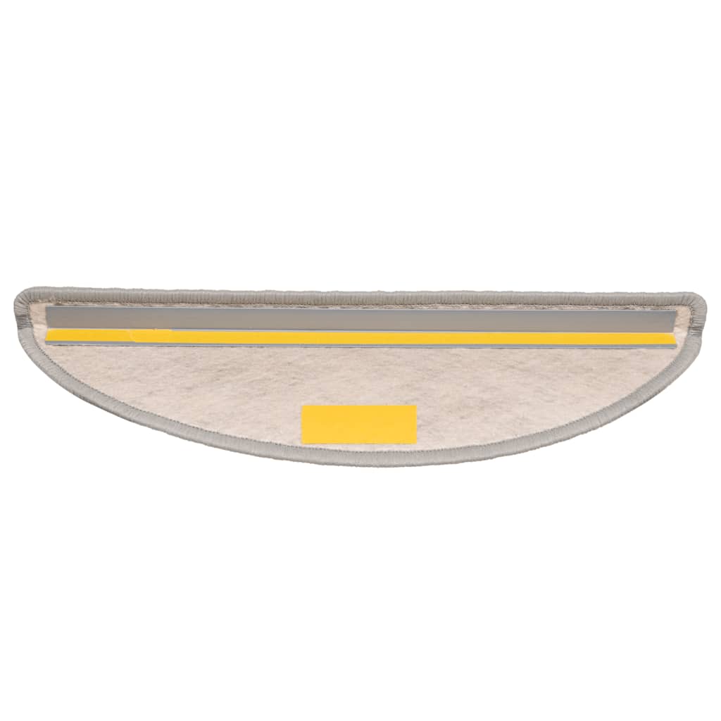 selvklæbende trappemåtter 30 stk. 56x17x3 cm sisal-look platina