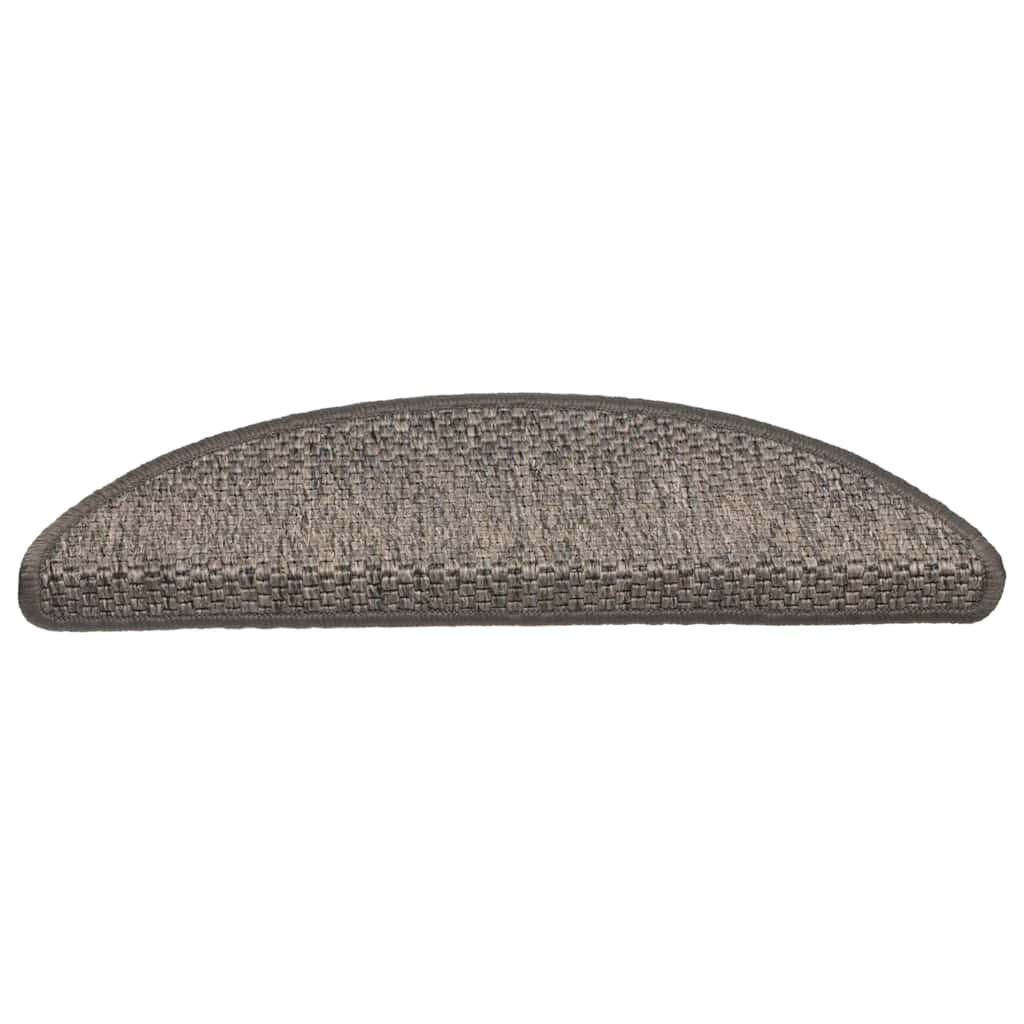 selvklæbende trappemåtter 30stk. 56x17x3cm sisal-look grå-beige