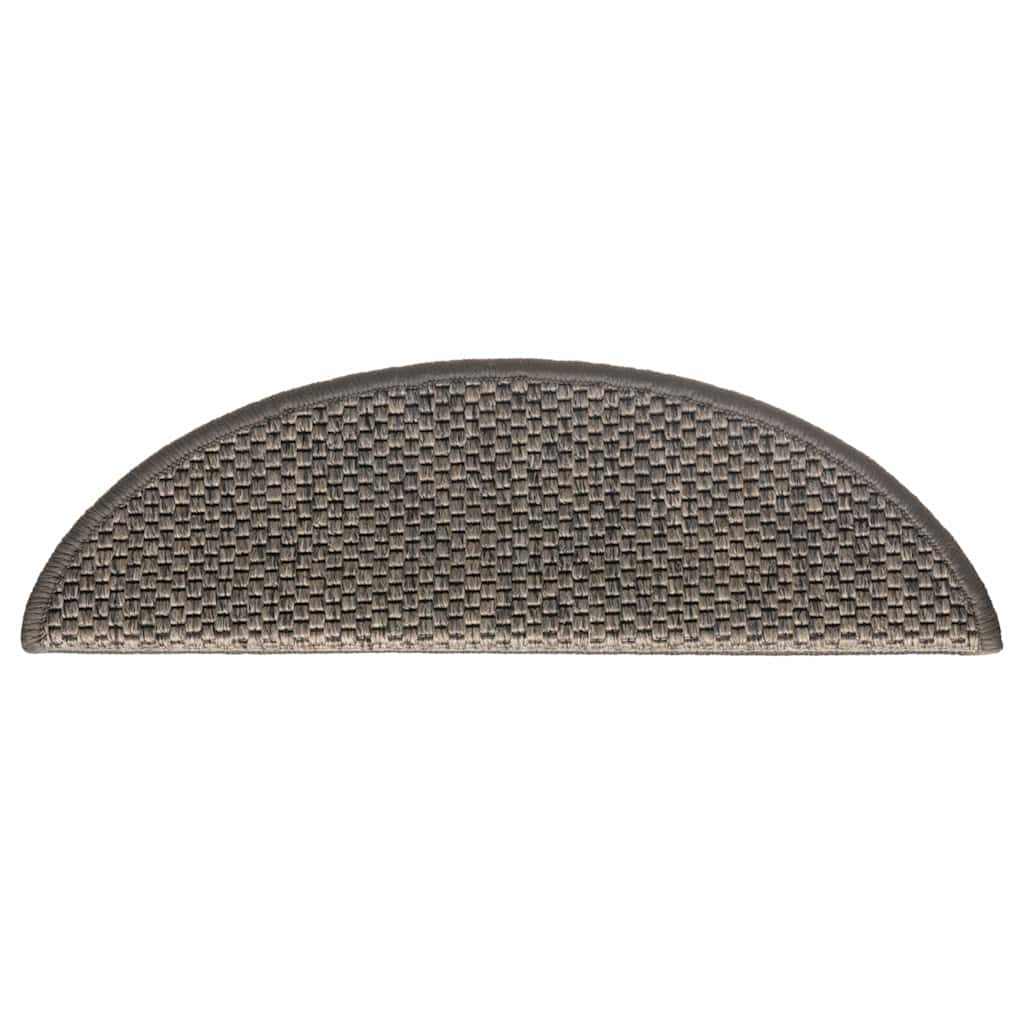 selvklæbende trappemåtter 30stk. 56x17x3cm sisal-look grå-beige