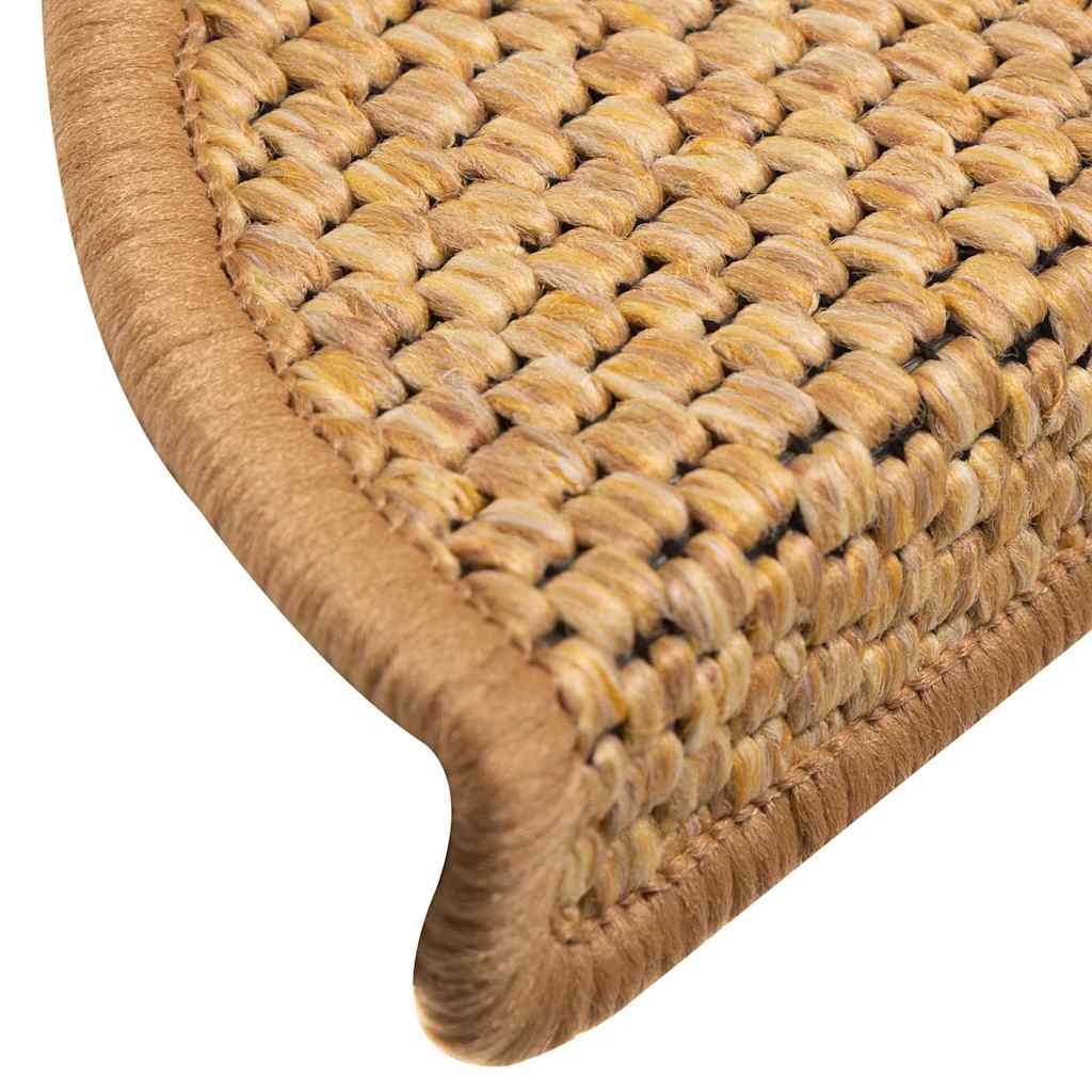 selvklæbende trappemåtter 30 stk. 56x17x3 cm sisal-look sisal