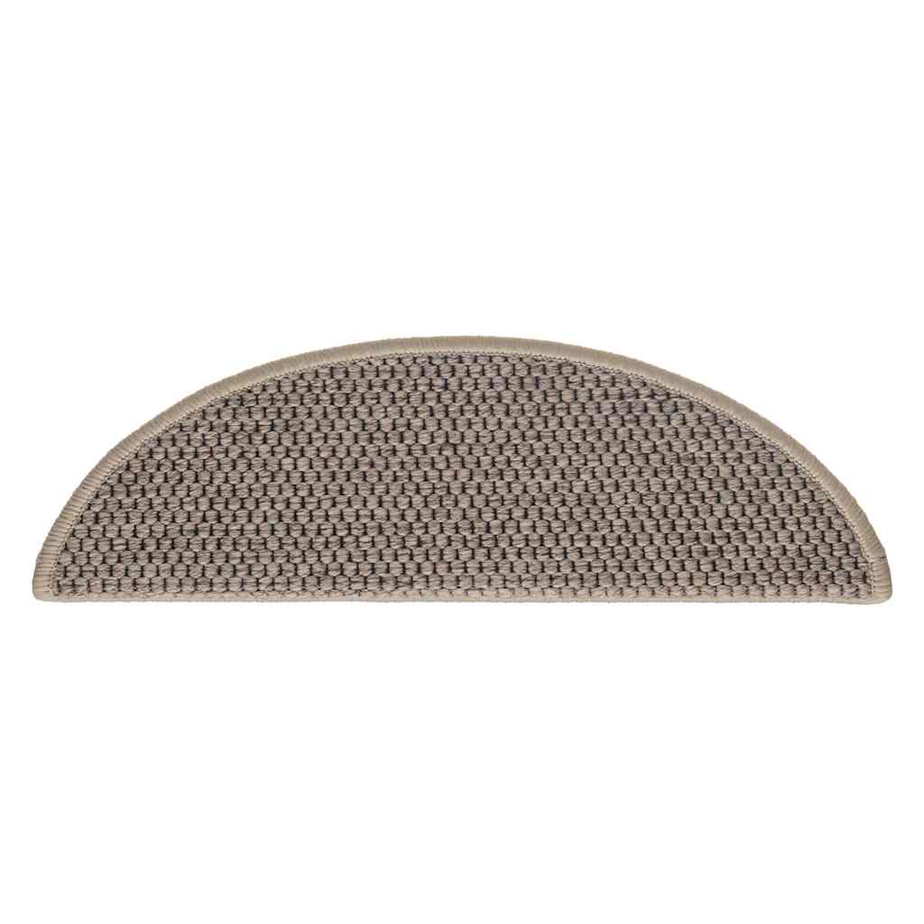 selvklæbende trappemåtter 30 stk. 56x17x3 cm sisal-look beige