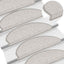 selvklæbende trappemåtter 30 stk. 65x21x4 cm sisal-look platina