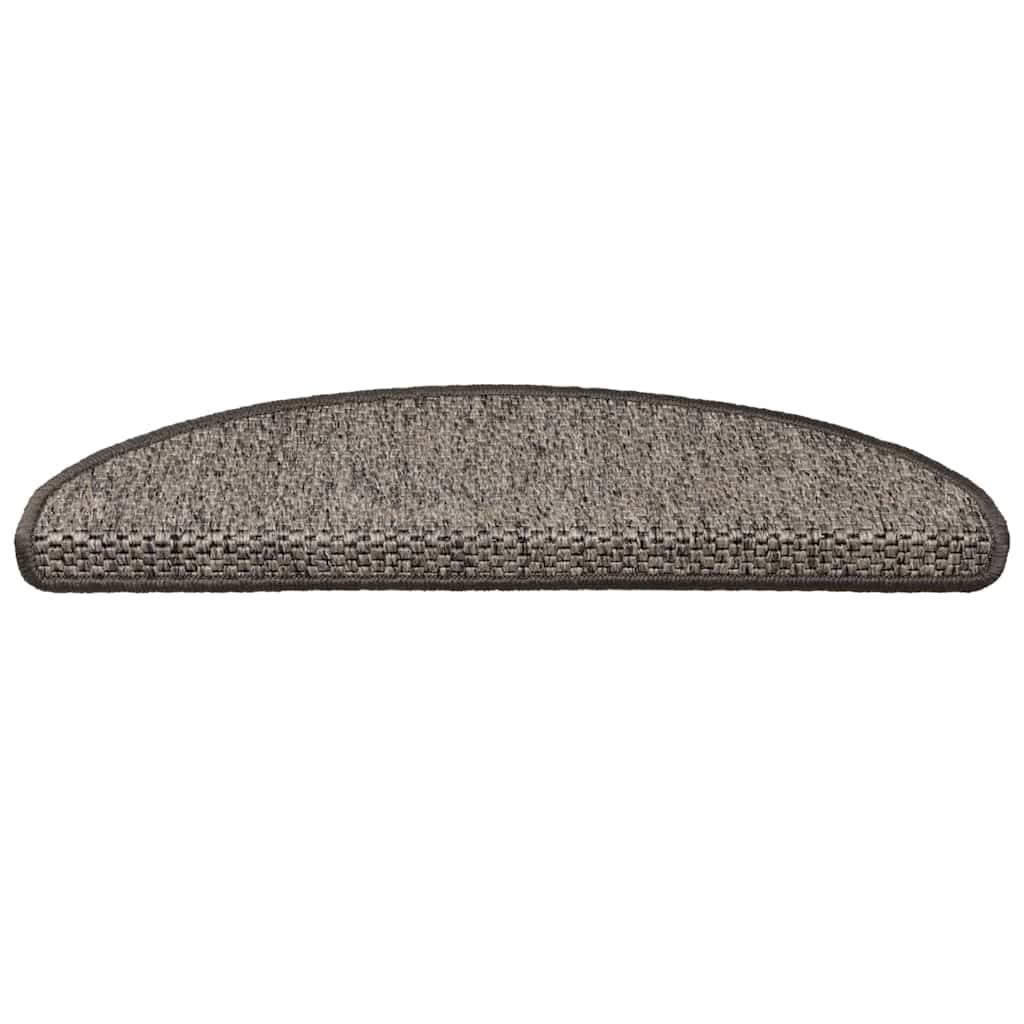 selvklæbende trappemåtter 30stk. 65x21x4cm sisal-look grå-beige