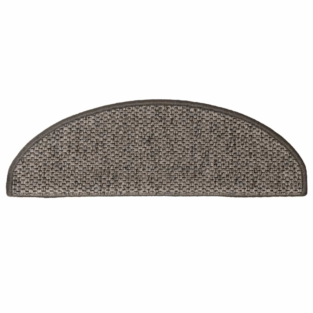 selvklæbende trappemåtter 30stk. 65x21x4cm sisal-look grå-beige