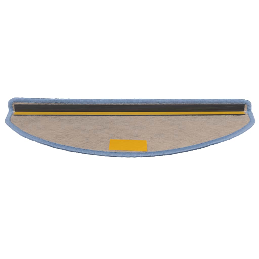 selvklæbende trappemåtter 30 stk. 65x21x4 cm sisal-look blå