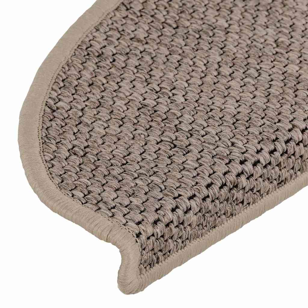 selvklæbende trappemåtter 30 stk. 65x21x4 cm sisal-look beige
