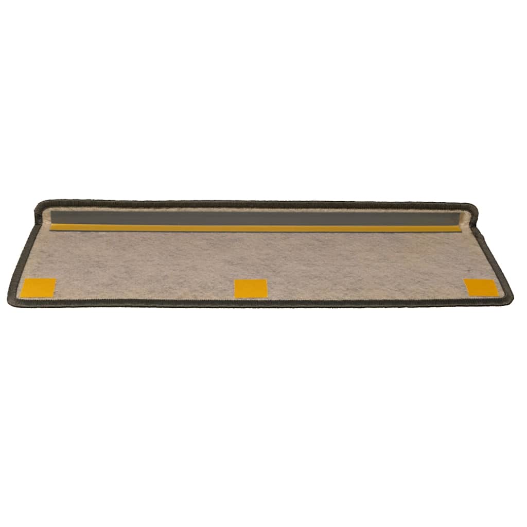 selvklæbende trappemåtter 30stk. 65x21x4cm sisal-look grå beige