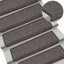 selvklæbende trappemåtter 30stk. 65x21x4cm sisal-look grå beige