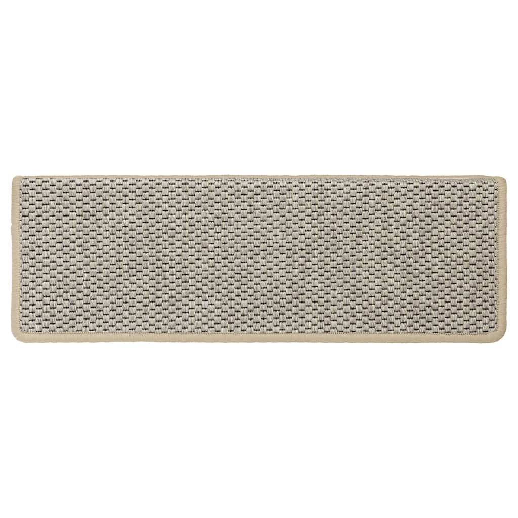 selvklæbende trappemåtter 30 stk. 65x21x4 cm sisal-look lysegrøn